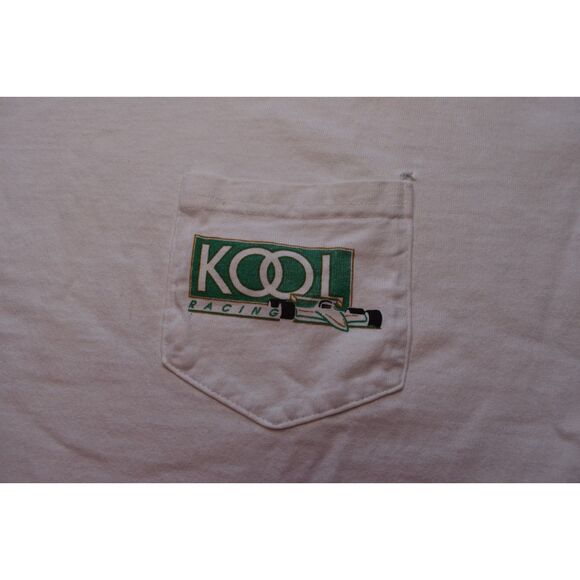 Vintage Kool Racing Short Sleeve Crewneck Pocket Tee White Unisex XL - Picture 4 of 8